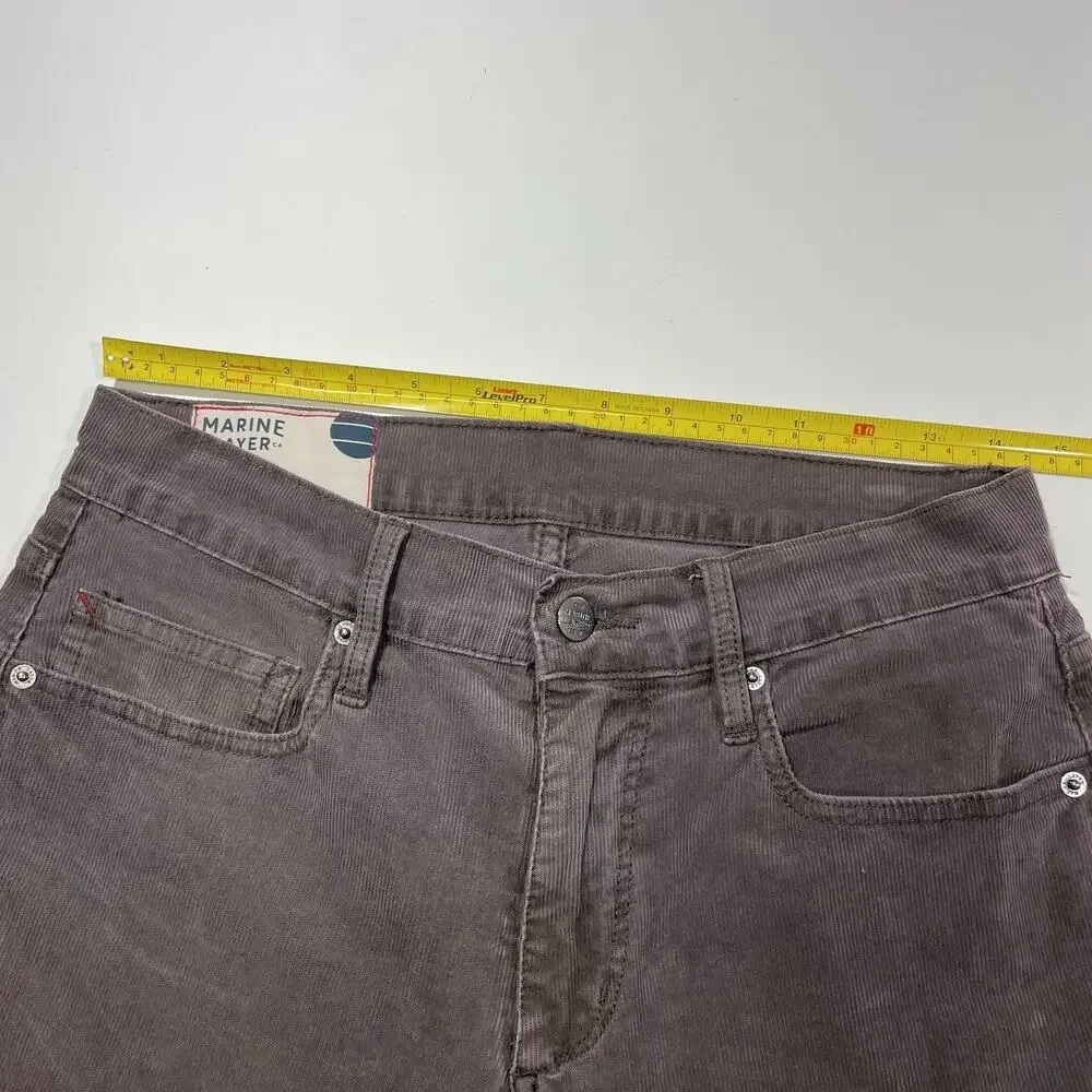 Marine Layer Pants Men’s 32 X 30 Faded Dark Gray Corduroy Cambridge Cord Casual